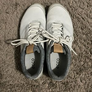 Ecco Biom leather golf shoes Hybrid 3 size 38 gray white spikeless extra wide